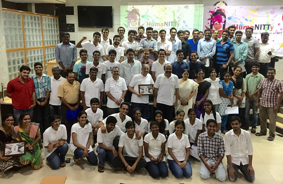 HumaNITTy volunteers and event at NIT Trichy